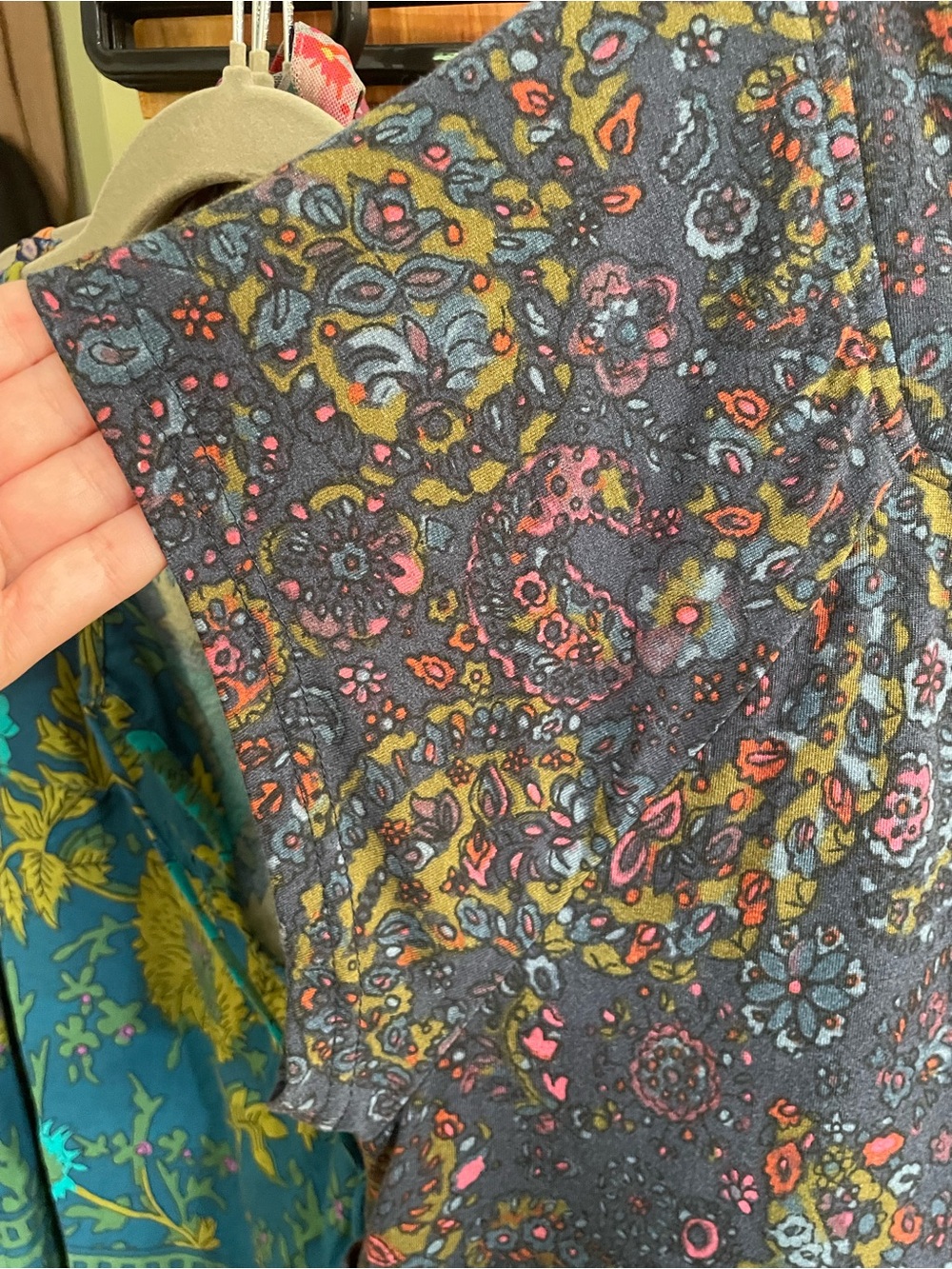 NATURAL LIFE Berkeley Berkley Navy Paisley Tiered Maxi Dress XL - Picture 4 of 7